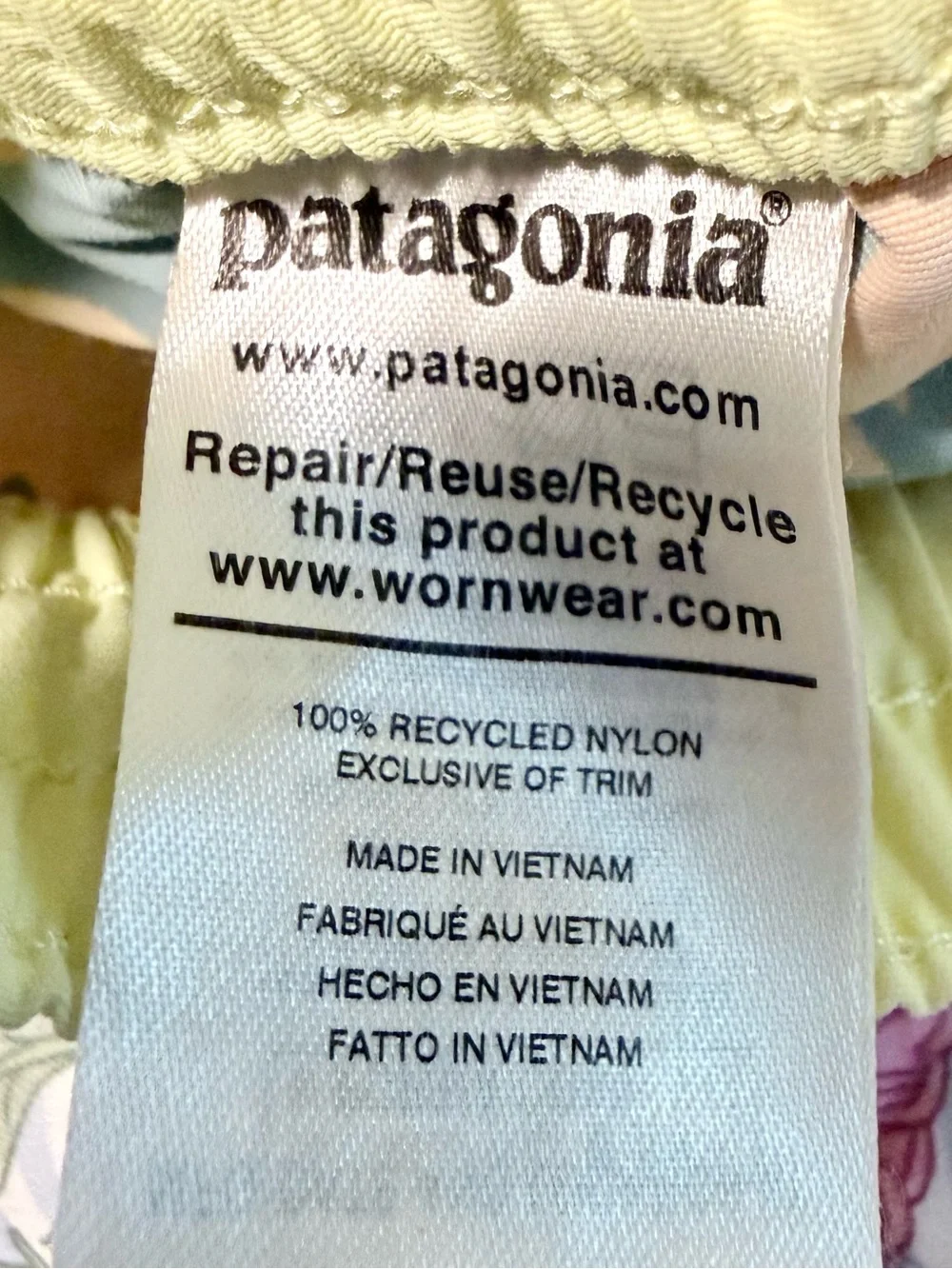 Patagonia Kids Floral Shorts in Yellow, Orange & Blue-Green